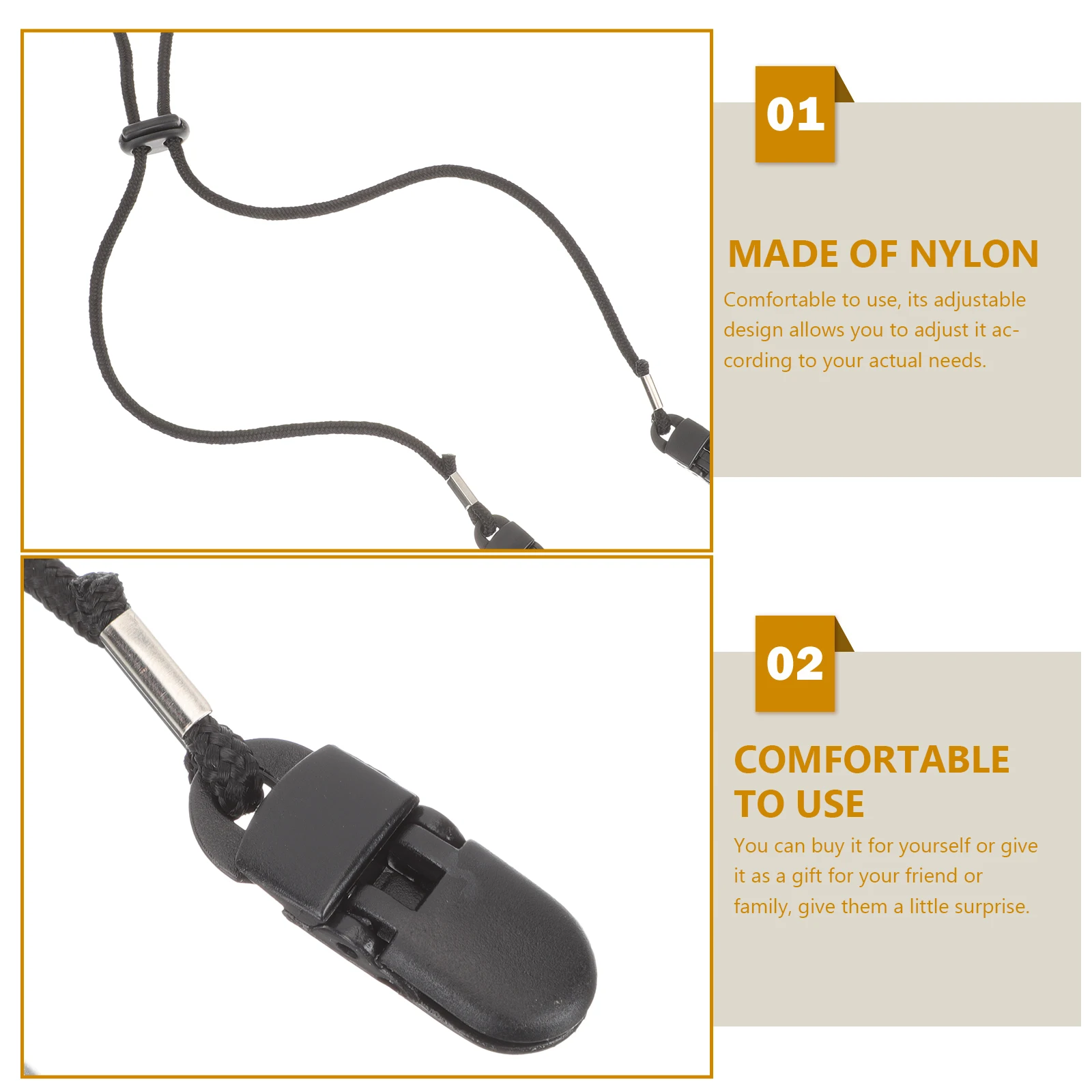 

2pcs Windproof Adjustable Nylon Strap Hat Clip For Travel for Travel Fishing Cap Black Plastic Buckle Hat Accessories