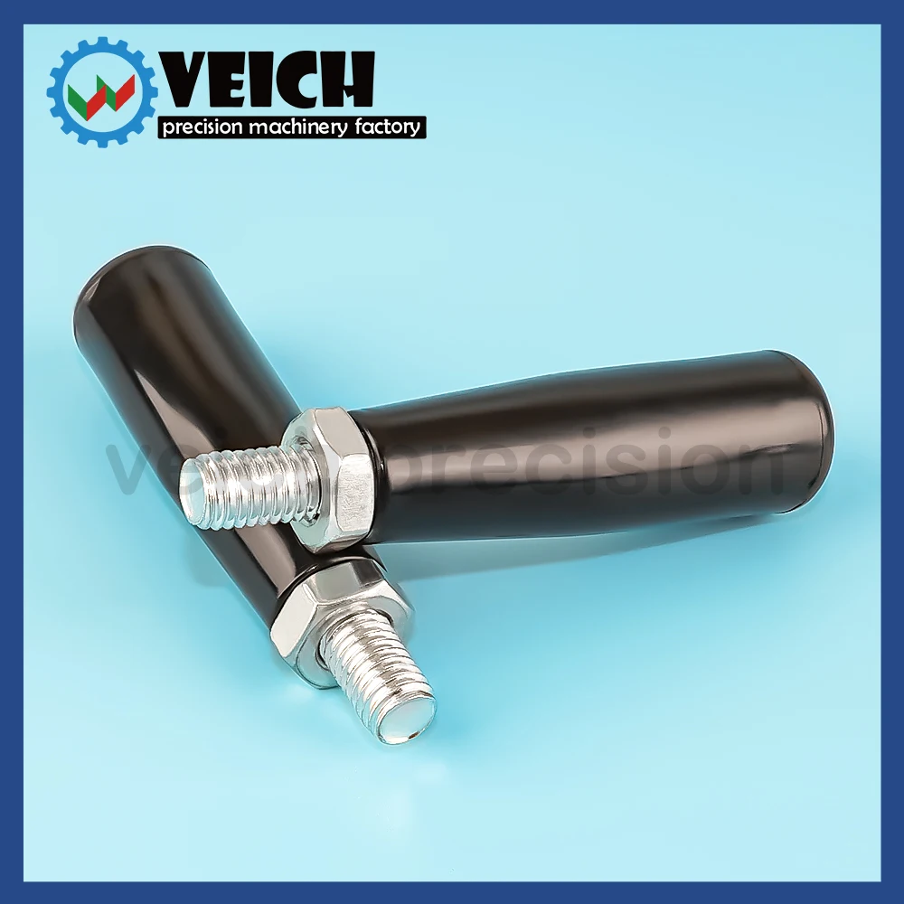 VEICH VCN931 Bakelite Sleeve Carbon Steel Screw Turning Through-centre Handles Movable Threading Rods Fixed Handles for Machine