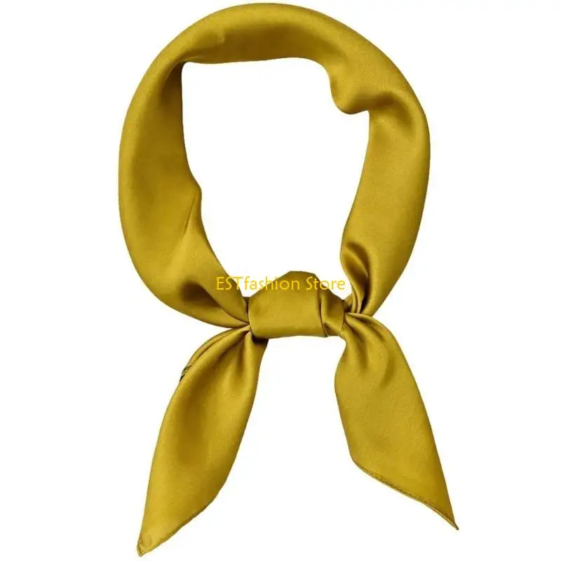 Y5GC Imitation Silk Scarf Soft And Breathable Neck Scarf Fashion Accessory For Women Daily Wear Formal Occasion Silk Scarf