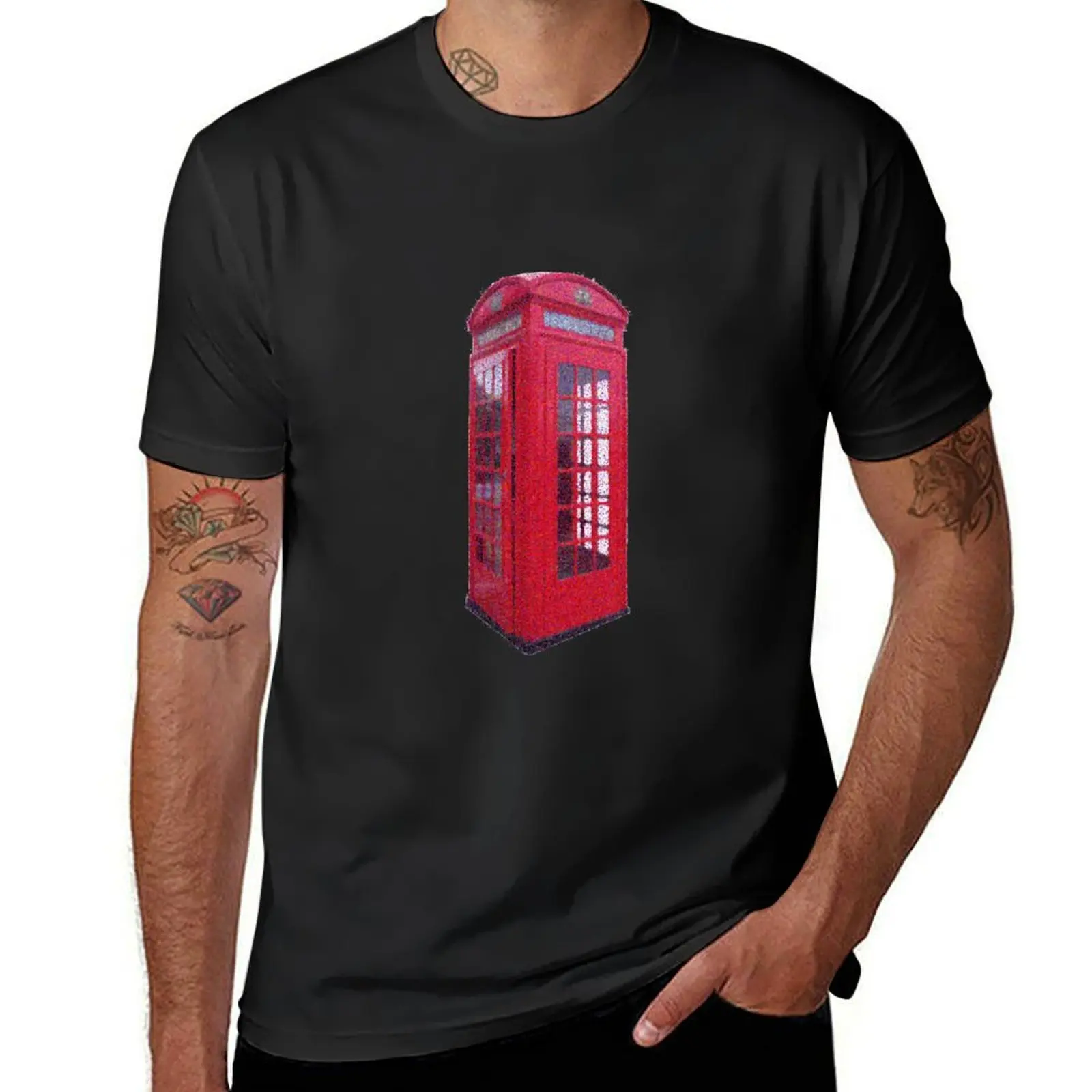

Футболки Red Phonebox, заготовки на заказ, большие размеры, Мужская упаковка