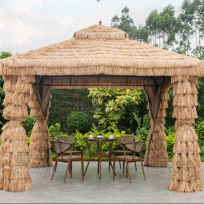 

Outdoor courtyard gazebo thatched awning outdoor leisure straw tent villa garden terrace pavilion