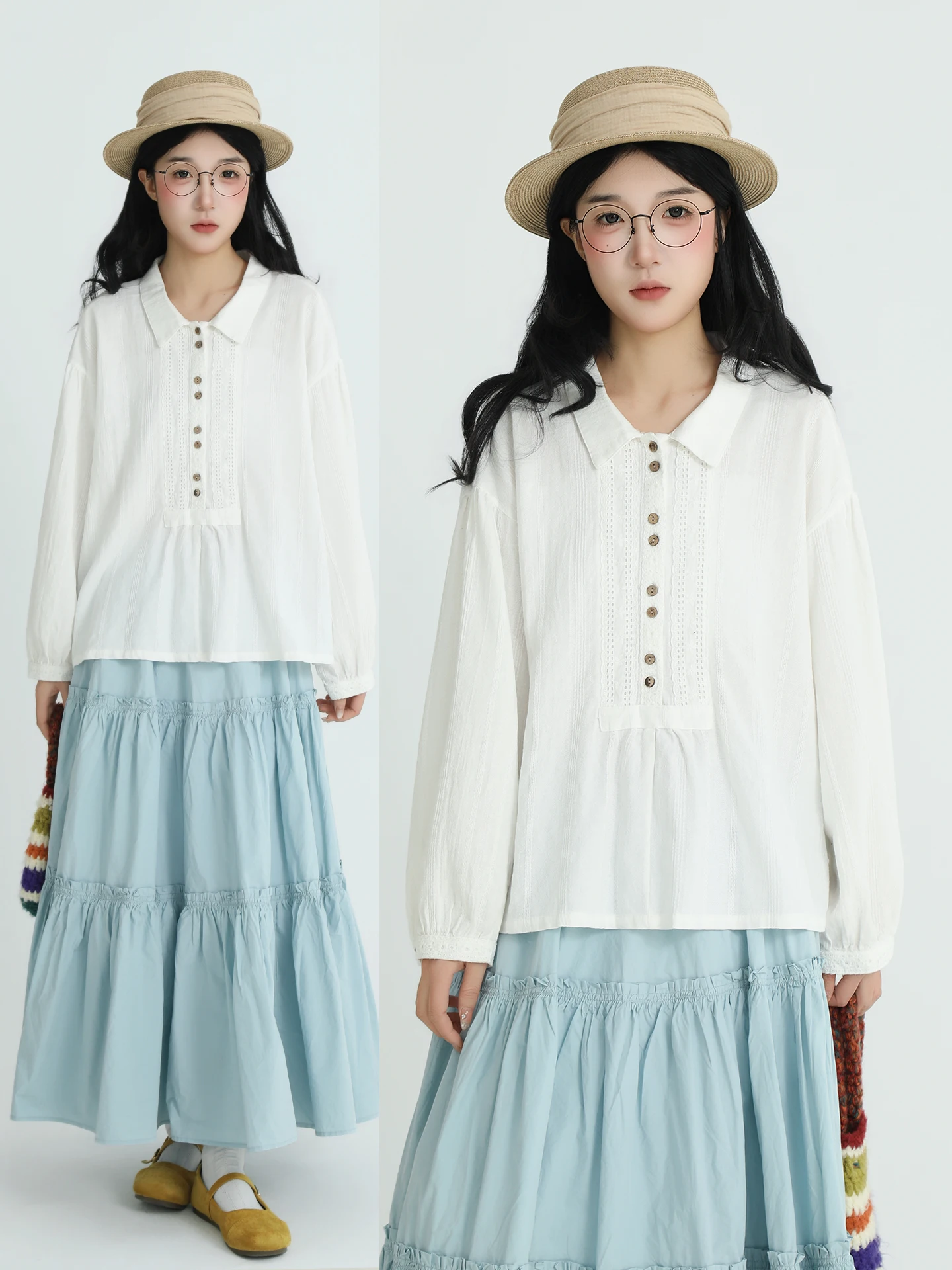 

Женская хлопковая блузка Boeren с кружевными вставками и длинными рукавами, художественный дизайн, весенняя, повседневная, модная, комфортная и теплая