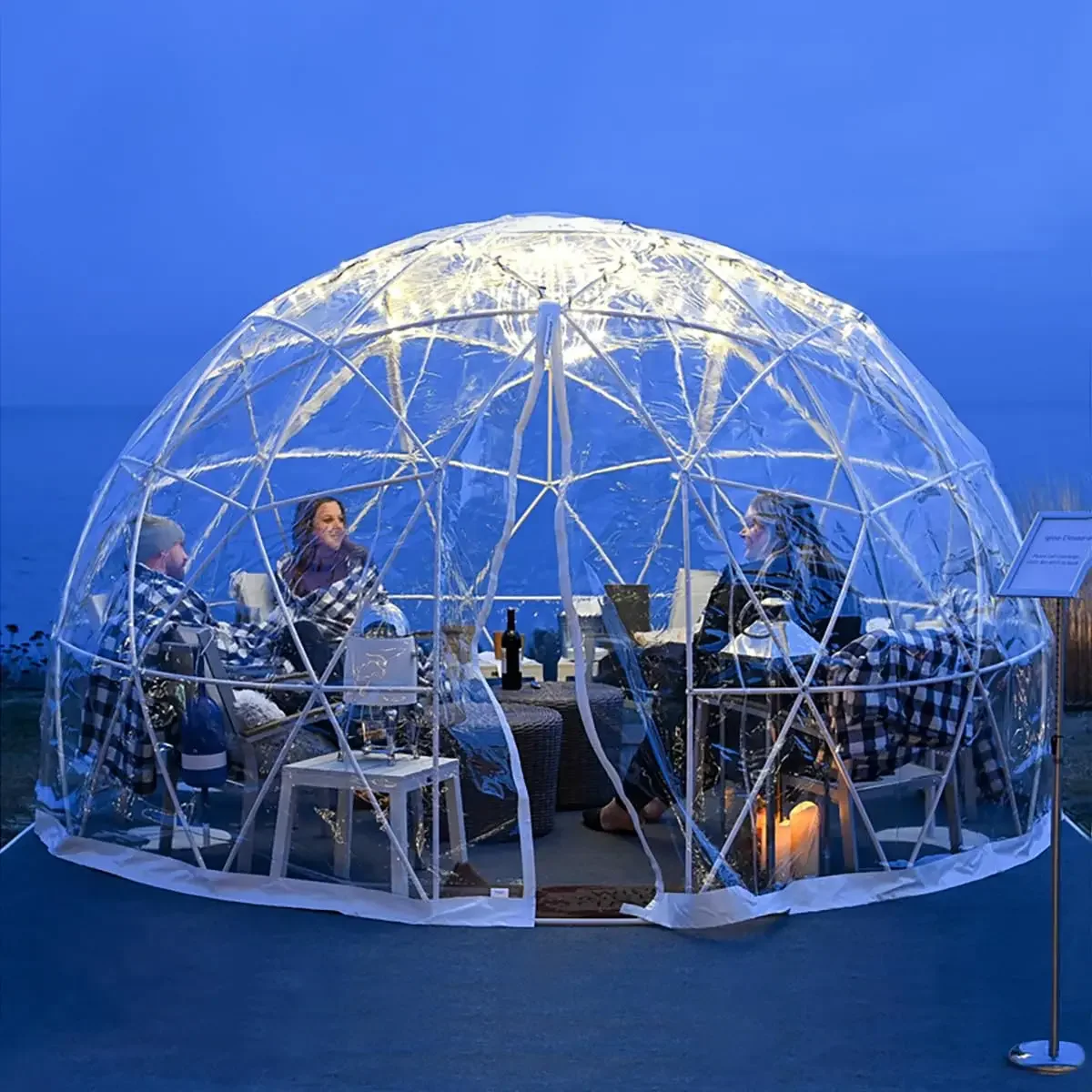 new Garden Dome Tent House Outdoor 12 FT, Weatherproof Greenhouse Transparent Garden Dome House for Backyard, Party, Customized