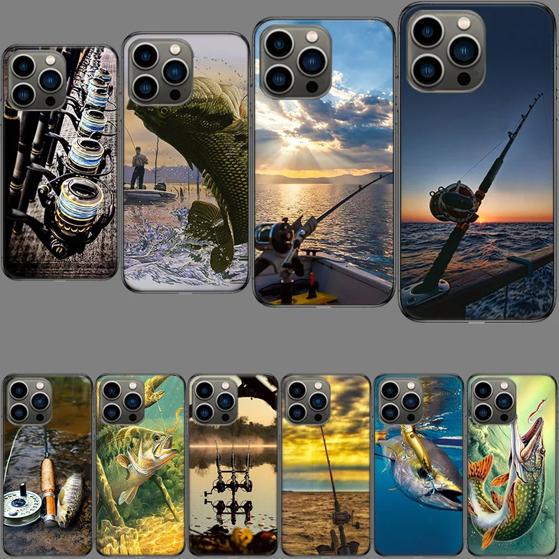 Recreational activities Carp Fishing Fish Phone Case For Apple Iphone 15+ 14 Plus 16 Pro Max 12 13 Mini 11 Pro X XS Max XR Cover