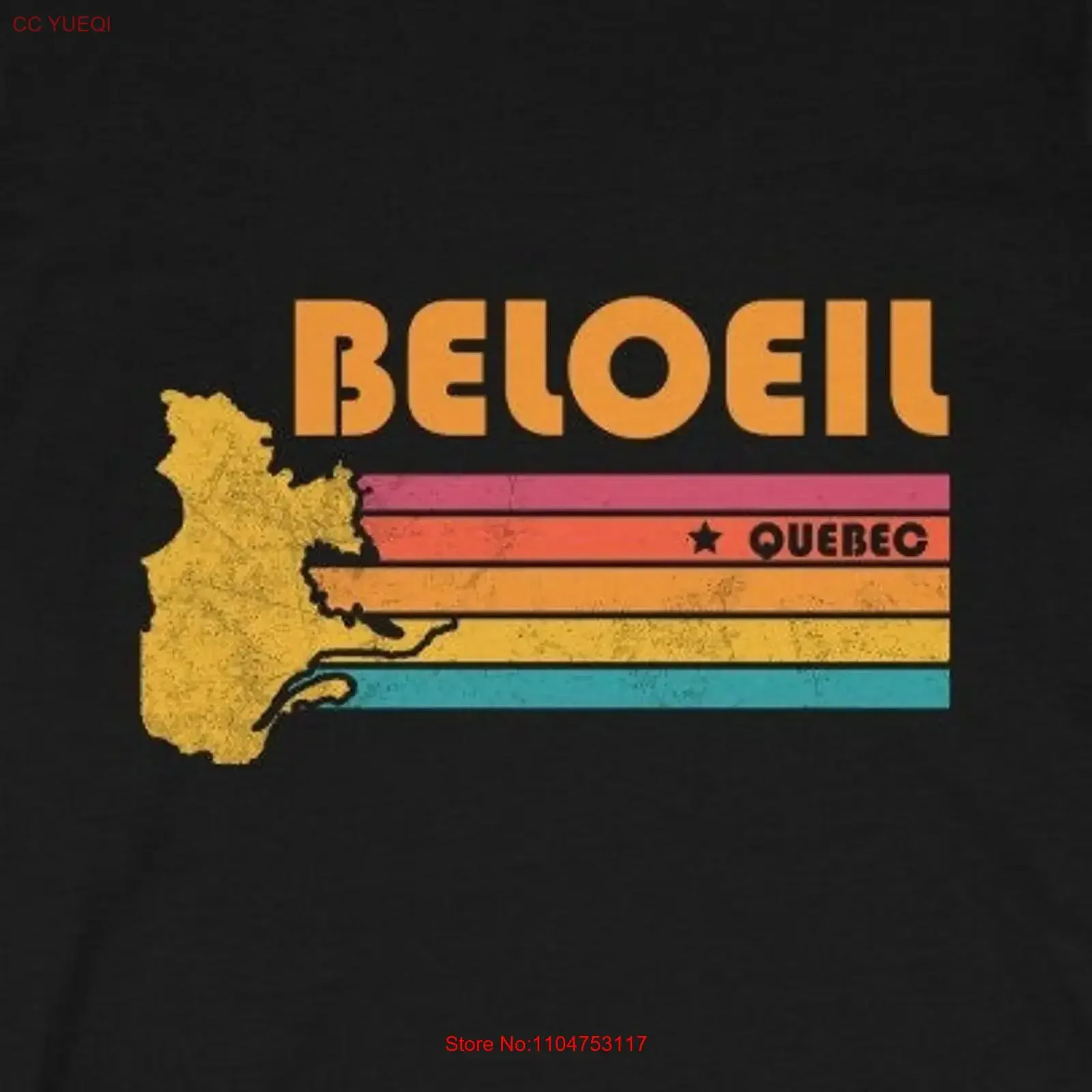 Beloeil T Shirt Quebec City Retro Idea Tourist QC Souvenir vintage Washed Top For Everyday Wear Stretched Comfortable