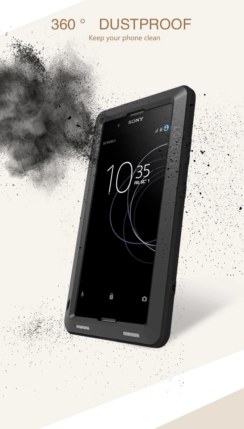 For Sony Xperia Xa1 Plus Cover Love Mei Shock Dirt Proof Water Resistant Metal Armor Cover Phone Case For Sony Xperia Xa Ultra