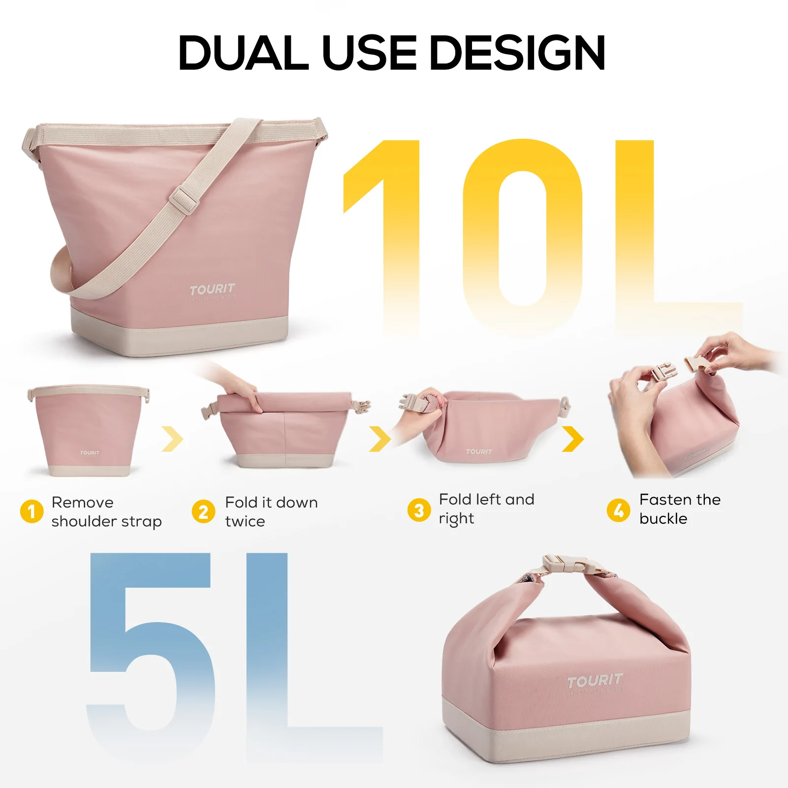 Portable Lunch Bag for Women Insulated Lunch Box Tote Waterproof Office Food Shoulder Bags Cooler bag Thermal bag Bento Pouch