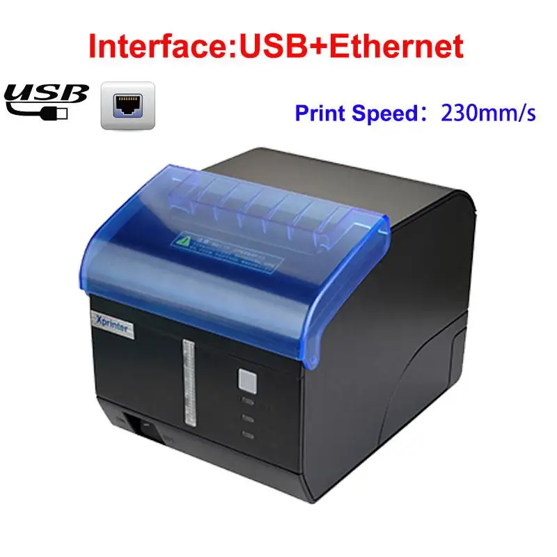 Top 80MM Receipt/Bill/Kitchen Printer USB+Ethernet/WIFI/Bluetooth C260M 260MM/S Flash LED Light and Big Beeper