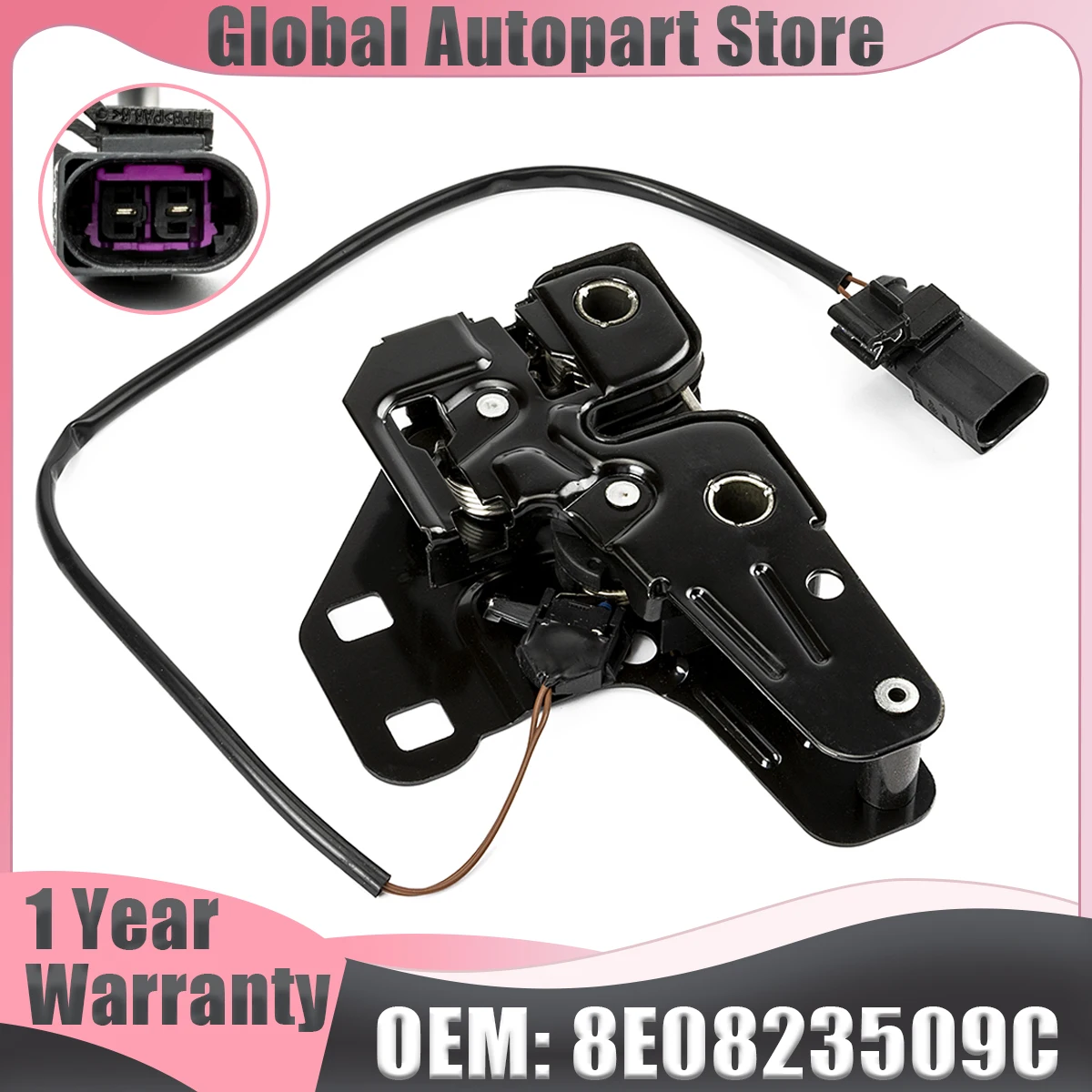 

OEM# 8E0823509C New Engine Bonnet Hood Latch Lock for Audi A4 S4 RS4 B6 B7 for Seat Exeo 8E0823509D 8E0823509A 8E0 823 509 C