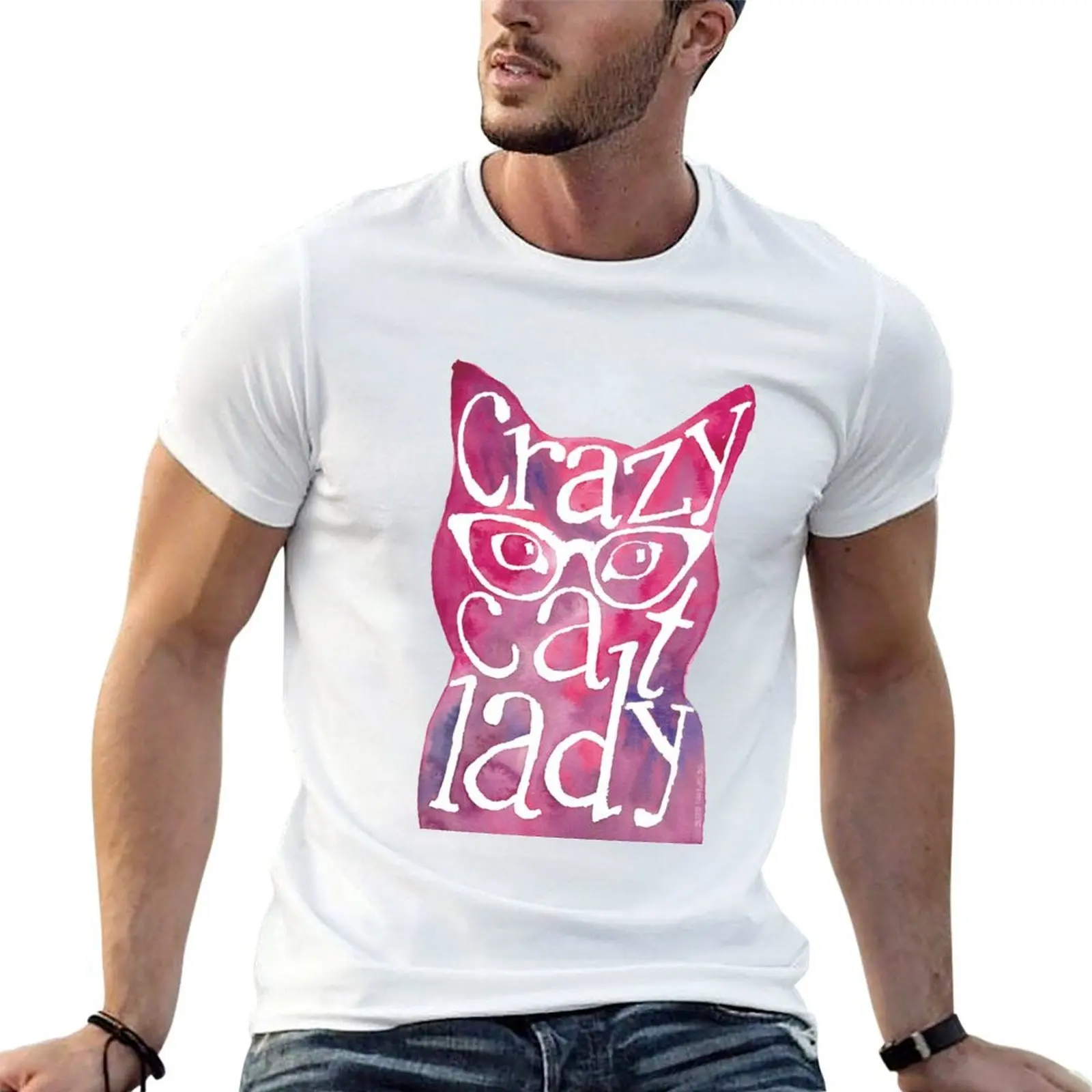 

Crazy Cat Lady T-Shirt t shirt man cotton t shirts with prints man t shirt cotton high quality T-shirt
