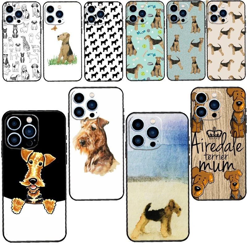 Airedale Terrier Dog For iPhone 14 13 Pro Max 12 mini 11 Pro Max 6 7 8 Plus XS XR XS Max SE 2020 Cover