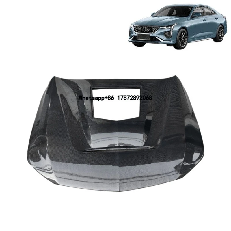 

Car Modification Accessories Front Bonnet Carbon Fiber Engine Cover Transparent for CT4 Upgrade GTS Engine Hood