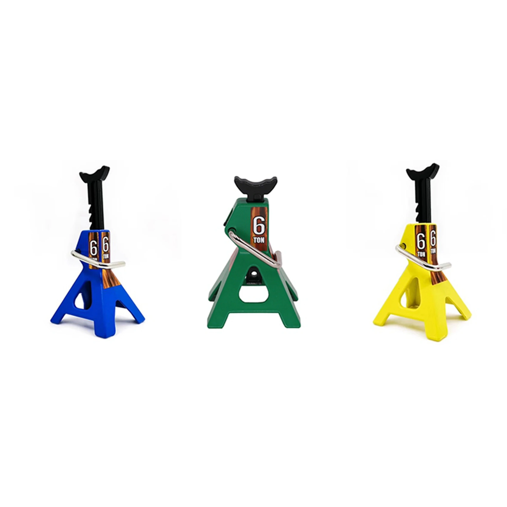 ABWE-2X Metal Jack Stands Simulatie Mini Speelgoed Voor 1/10 RC Crawler Truck Auto Trx4 SCX10 Simulatie Klimvoertuigen-Blauw
