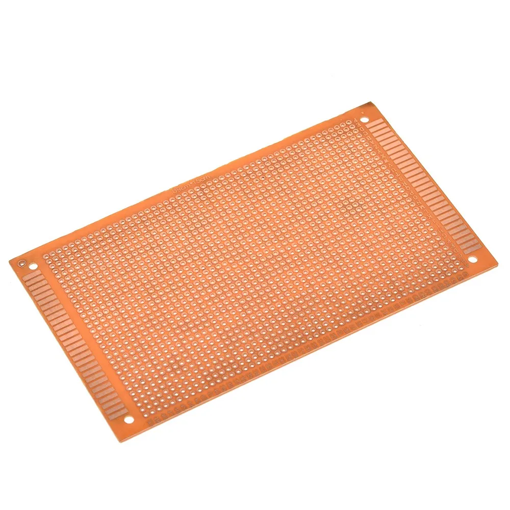 TZT 1/5PCS 9x15 9*15cm Single Side Prototype Board Universal Board Bakelite Copper Plate Circuirt Board yellow image 4