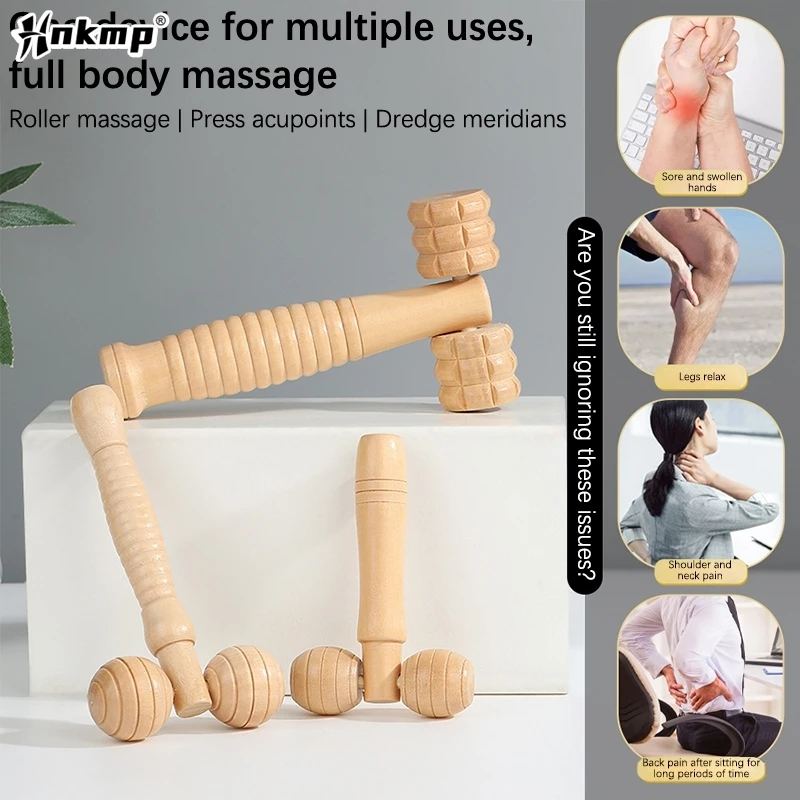 Wood Therapy Massage Tool Lymphatic Drainage Massager Anti Cellulite Fascia Massage Roller For Full Body Muscle Pain Relief