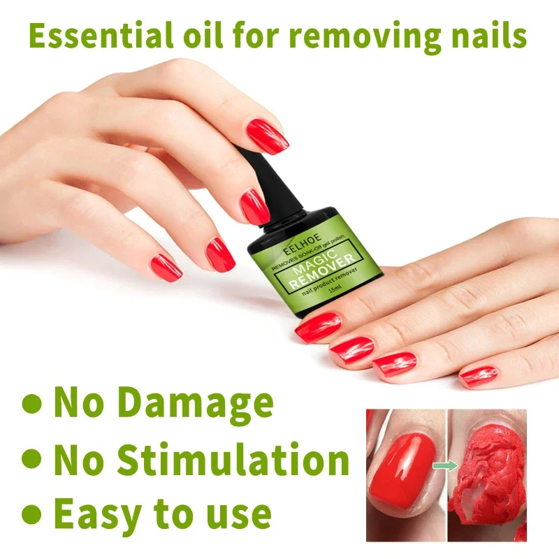 Magic Fast Remover Nail Gel Polish Remover UV Gel Polish Soak Off Degreasr Manicure Layer Nail Art Removal Semi-permanet Varnish