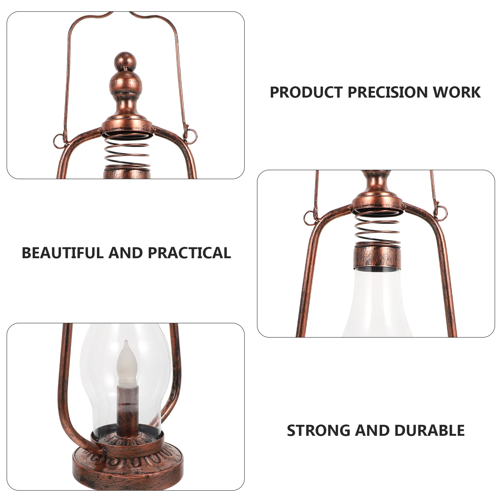 

Retro Style Oil Lamp Handheld Decorative Hanging Iron Flameless Light Pendant Wall Vintage Design Ambient For Christmas