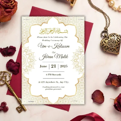 

Custom Marhaba Henna Night Invitation Personalized Design Print Nikkah Islamic Engagement Party Muslim Wedding Welcome Card Deco