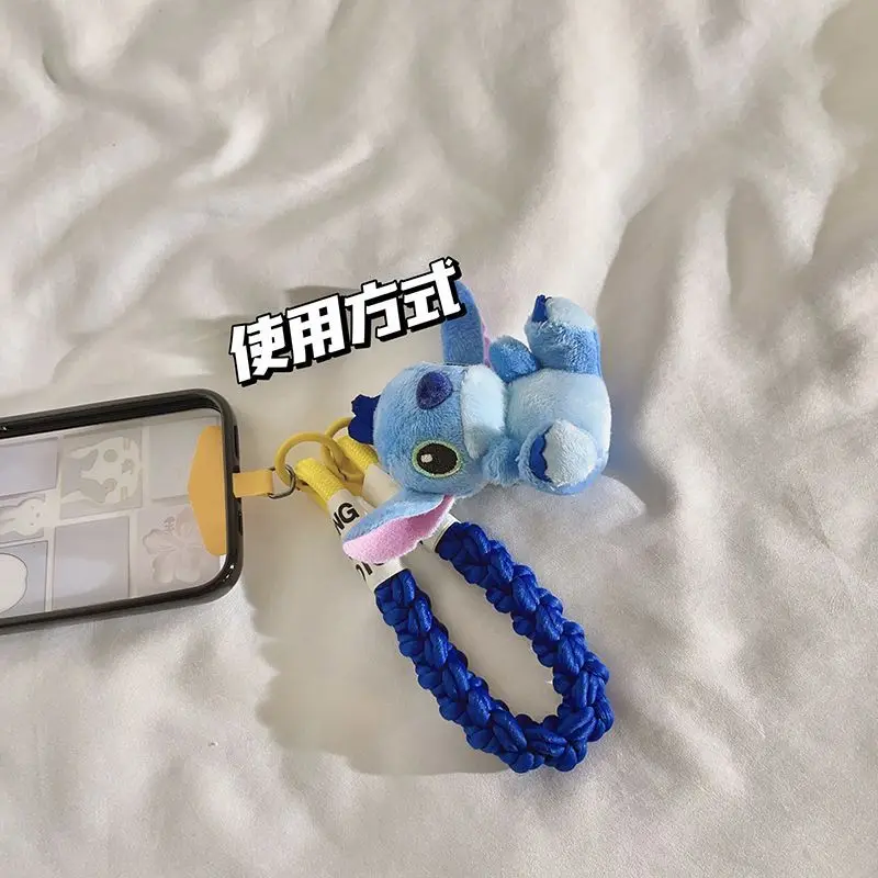 Doce disney anjo ponto homem e mulher casal bonito criativo dos desenhos animados boneca chaveiro nova moda decoração cordão do telefone móvel