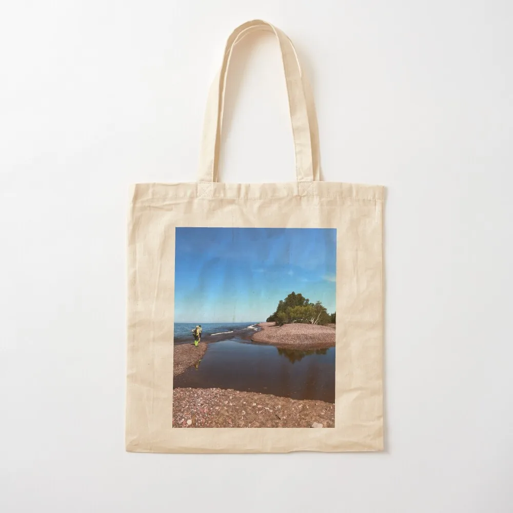 

Rocks of the Keweenaw on Lake Superior Tote Bag Women's shopping bag women bag Canvas Tote