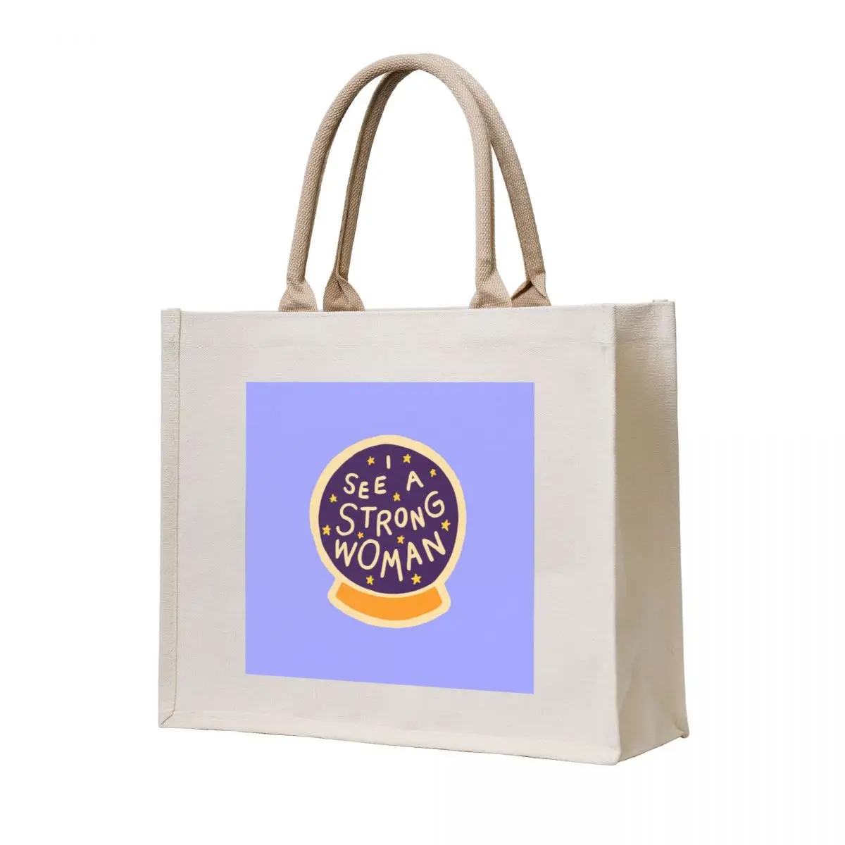

I see a strong woman on Lilac Tote Bag hand bags eco bag folding Canvas bag