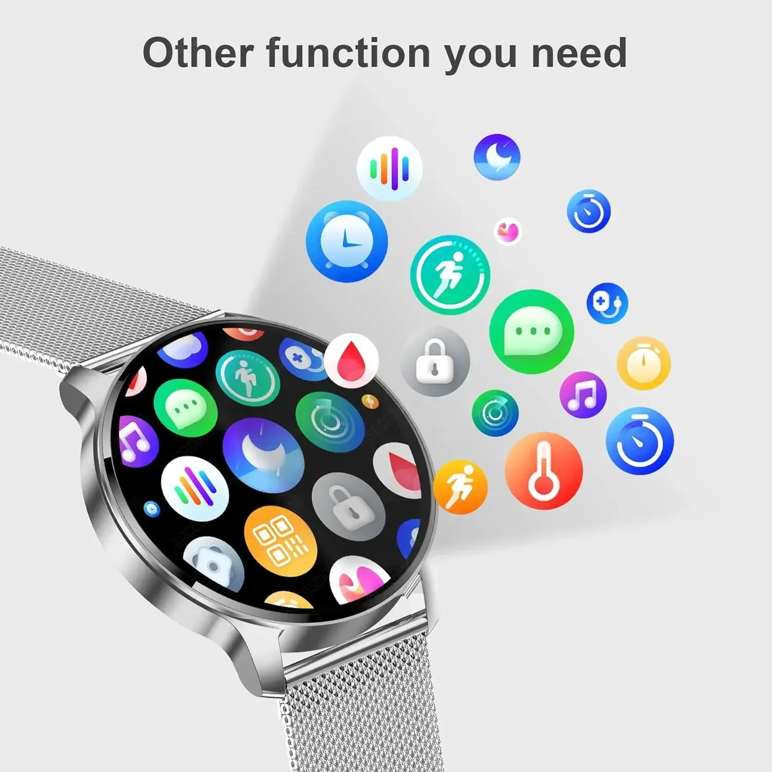 Montre intelligente étanche pour homme et femme, appel Bluetooth, tracker d'activité, moniteur de sommeil, tension artérielle, Android