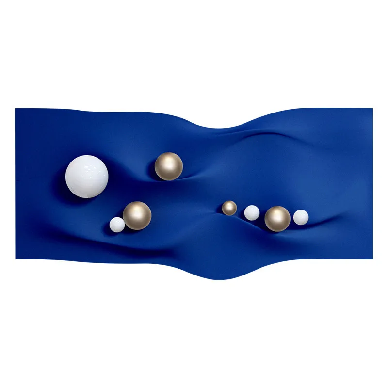 Light luxury high-end living room background wall painting art three-dimensional real ball installation painting banner bedroom