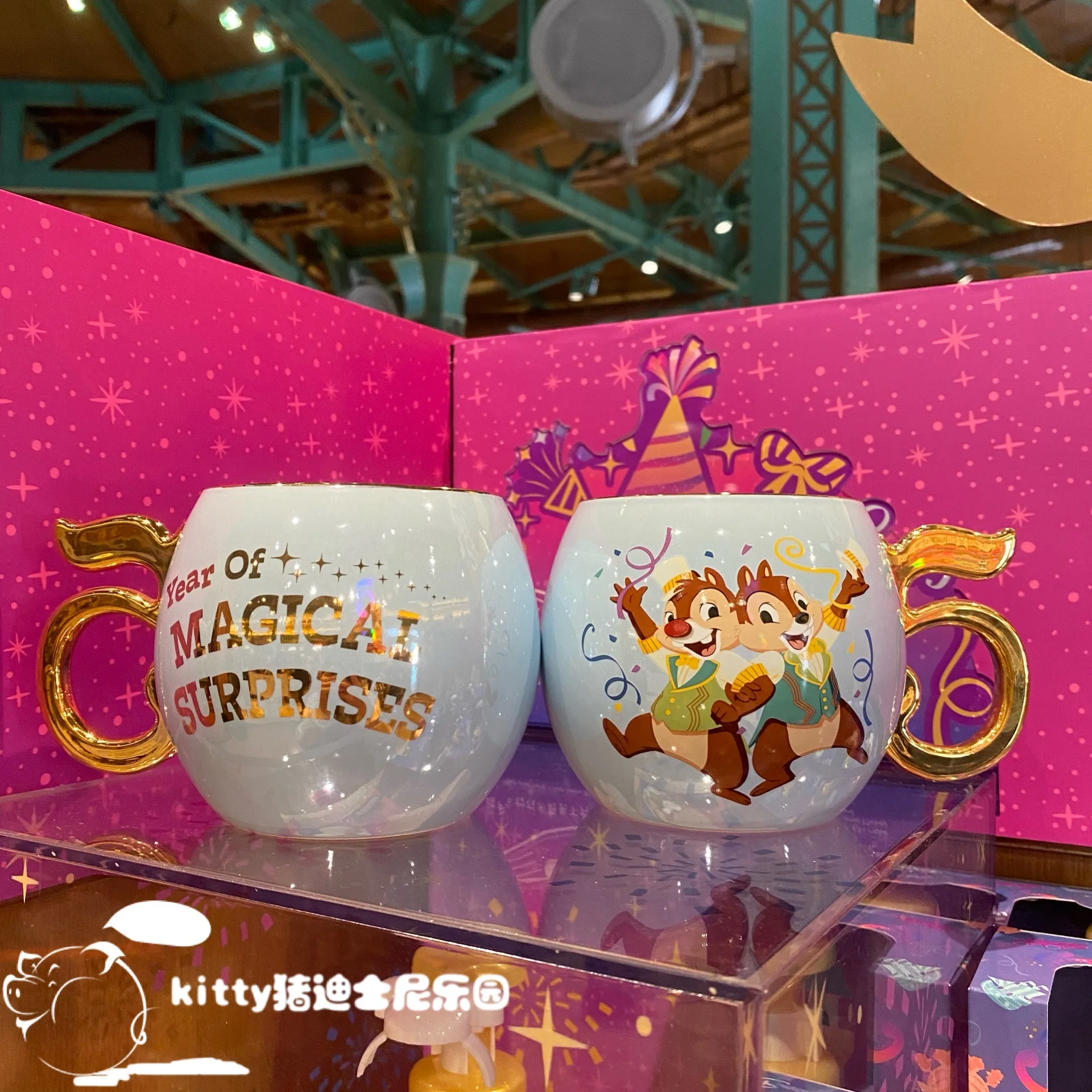 Original  Disney Five years Mickey Minnie Chip & Dale Cartoon ceramic cup cute anime mug water cups Christmas Gifts