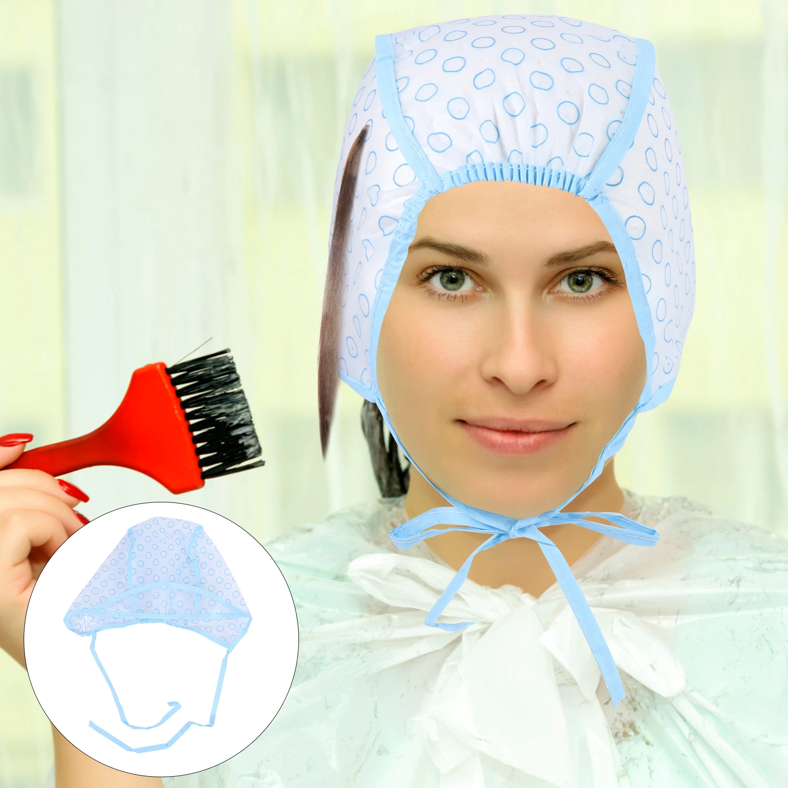 

15 set Hair Coloring Cap Disposable Dyeing Tool For Women Diy Hair Highlighting Kit Salon Use Plastic Crochet Needle Set