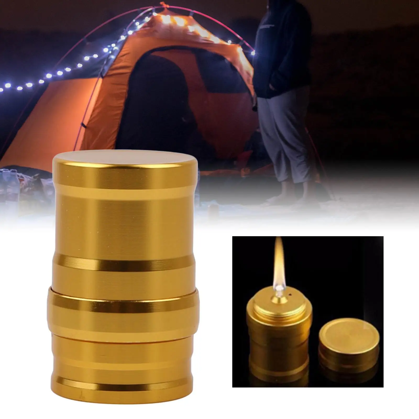 Metal Mini Alcohol Burner Lamp Case Burning for Camping Survival Travel