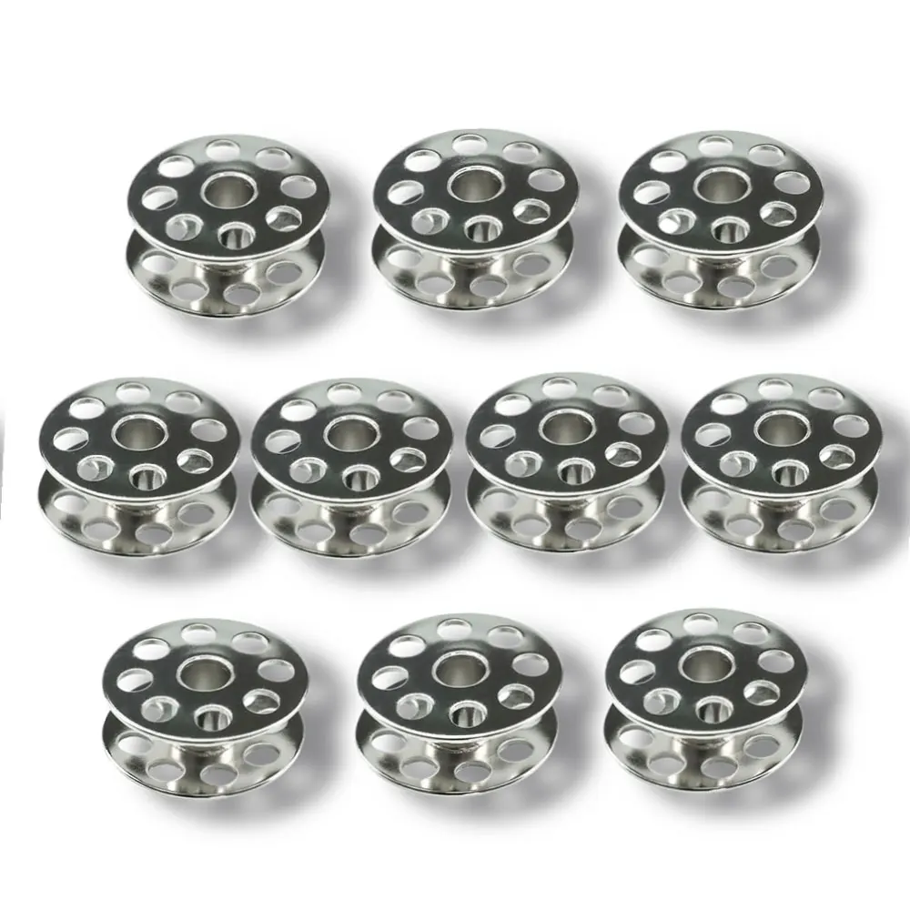 (10 PCS) 18034 Large M Type Steel Bobbin Fit Typical 0302, 0303, ​JACK H5, H6, Consew 205RB, 206RB, JUKI DU-1181 Sewing Machines