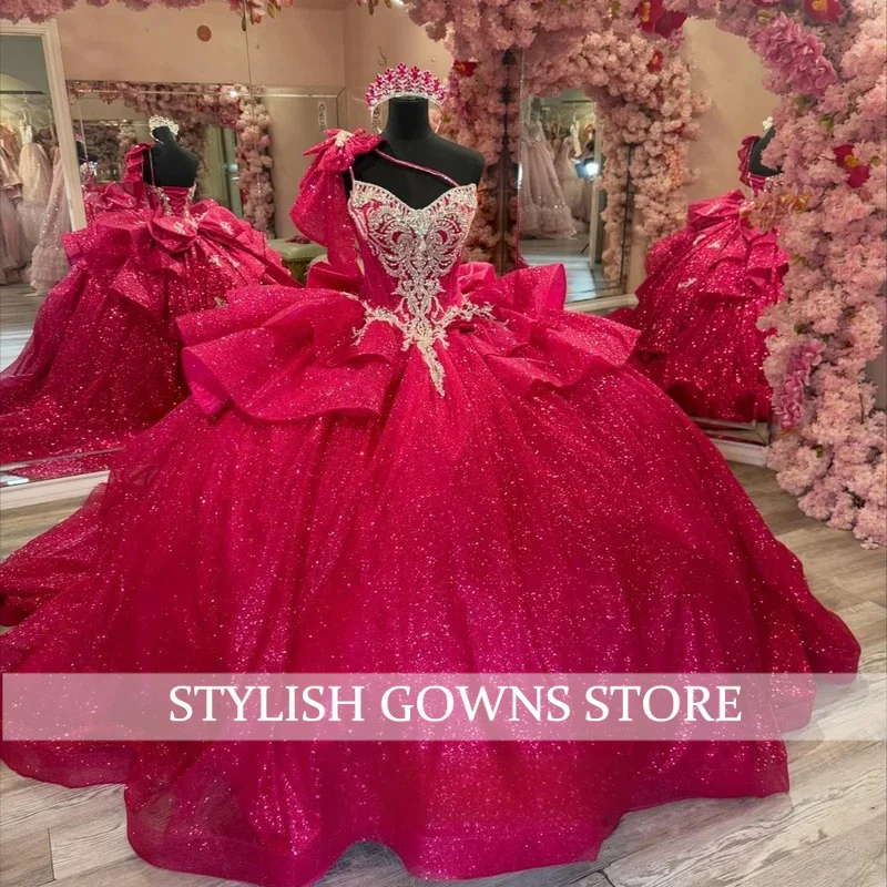 Trendy Sleeveless Quinceanera Dresses for Girls Tiered Bow Rhinestones Ball Gowns 15 Quinceanera Dresses Customised