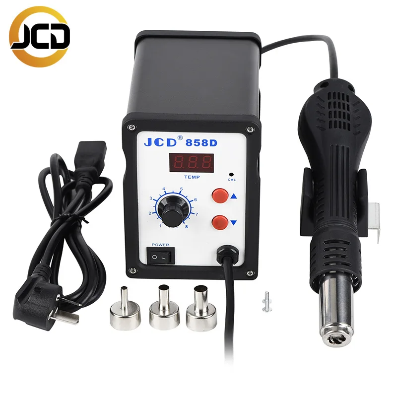 

JCD Hot Air Gun 858D Soldering Station 110v/220v 700W LED Hot Air Gun Welding Rework Repair Tool SMD Soldering Iron