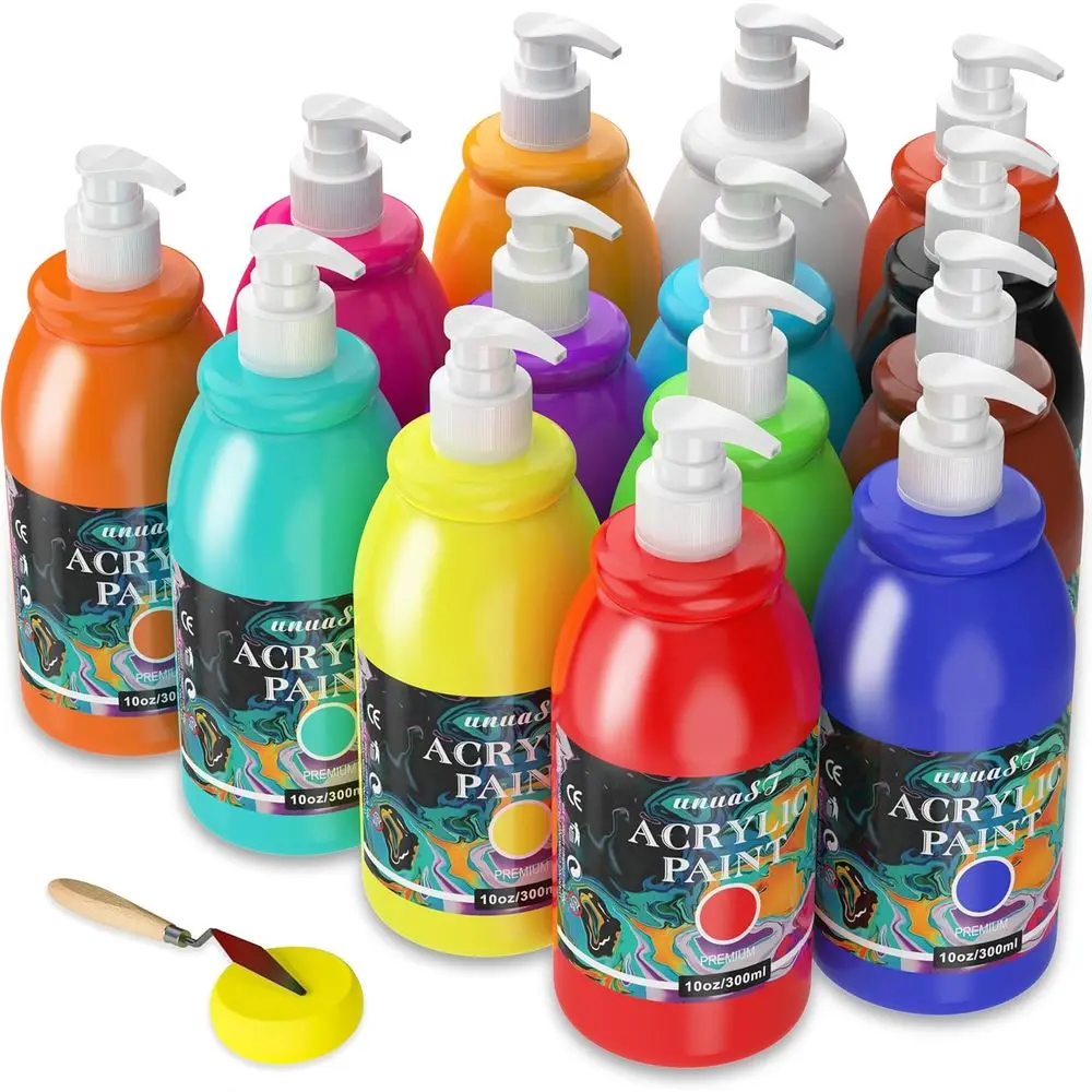 Acrylic Paint Sets or Adults, 14 ColLarge Bulk Acrylic Paints kits Rich Pigment Art Painting Supplies or Artists/Beginners, Pain
