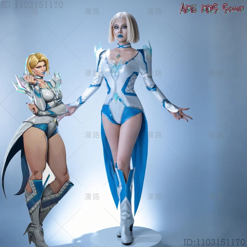

Marv Rivals White Cosplay Queen Emma Grace Frost Hero Costume Bodysuit Women Fancy HQ Sexy Roleplay Game Event Hallowe Anime Cos