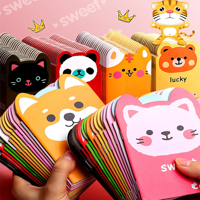 20pcs Cartoon Cute Small Book Mini Pocket Notebook Portable Diary Note Children\'s Small Prize Booklet