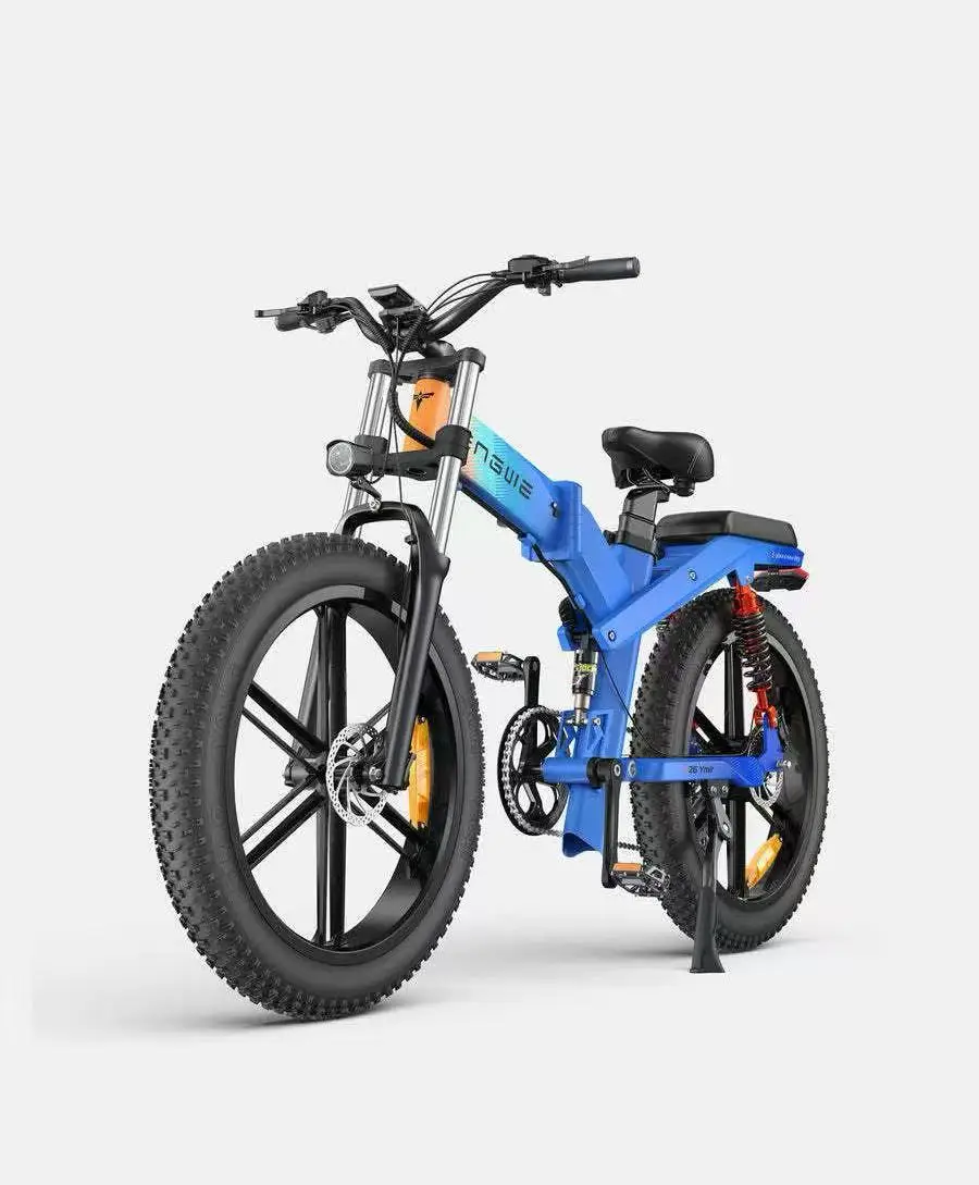 Electric Bicycle 26Inch 1000W 48V 29.2AH Folding Lithium Battery Bike Full Shock Absorber 26X4.0 Snow Tire E-bike image 3