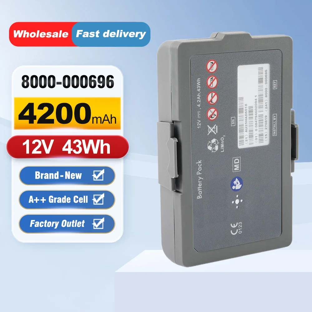 ETESBAY 8000-000696 Replacement Battery For  Zoll AED 3 Defibrillator 12V  4.2Ah 43Wh