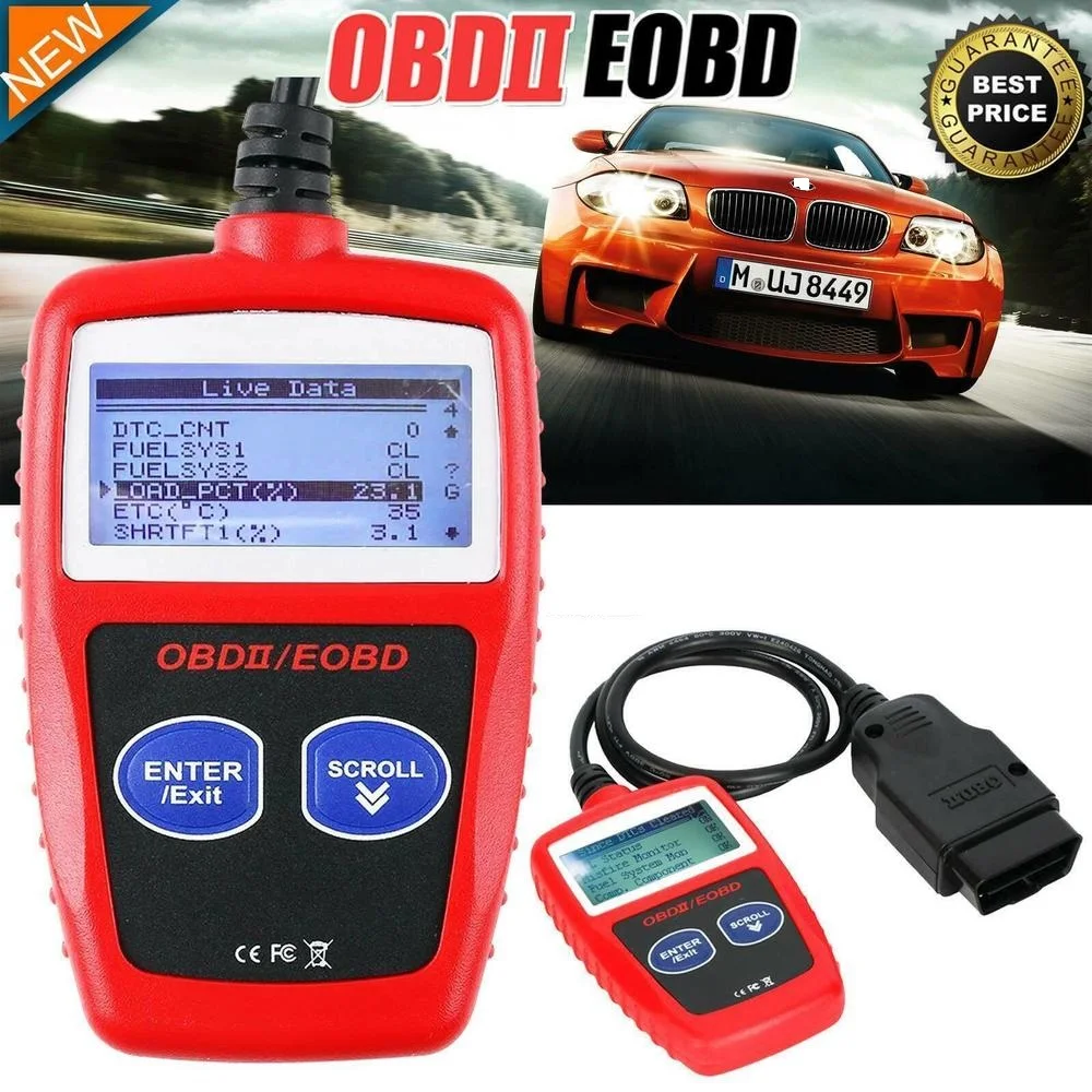 Universal Engine Tester Engine Error Car Diagnostic Scanner Code OBD2 EOBD Fault Erase Reset Tool Reader