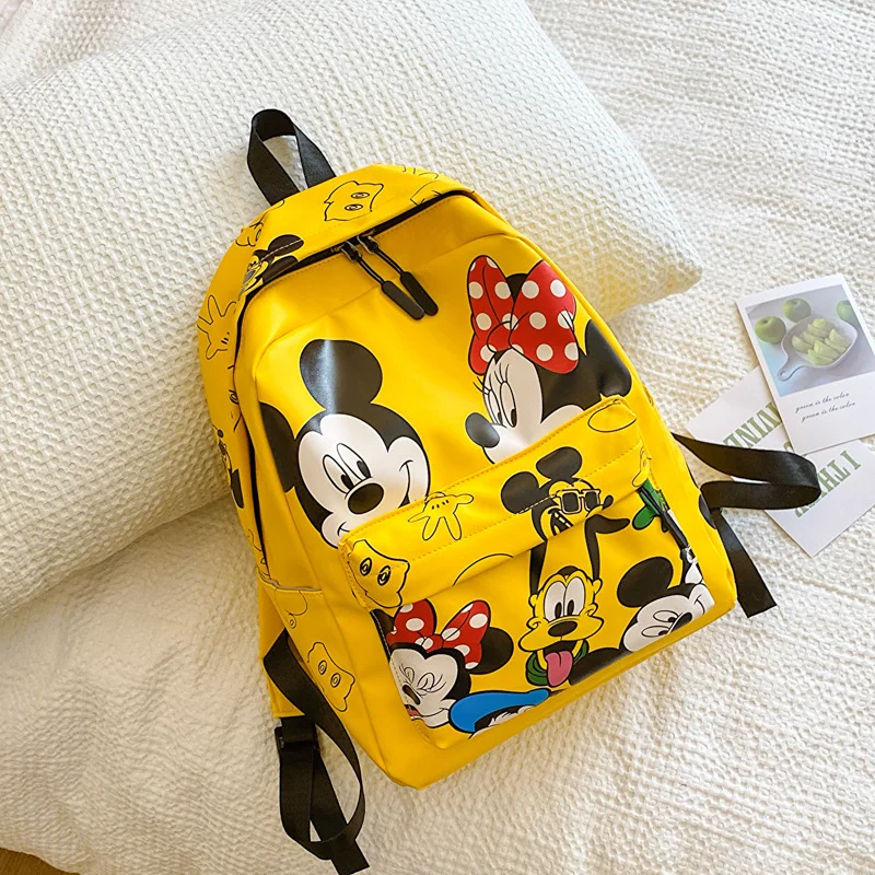 Mochila escolar de dibujos animados de Disney, mochila informal de gran capacidad con estampado de dibujos animados de Mickey, bolsa personalizada para estudiantes