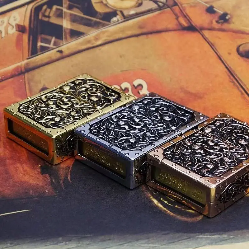 2026 ZORRO NEW Brand Pure Copper Five-Sided Windproof Fuel Lighter Armor For Collection Gifts