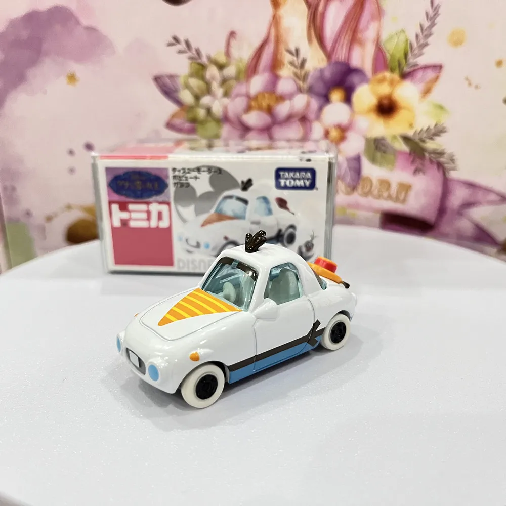 Original TAKARA TOMY Dream Tomica No.183 Disney Frozen Olaf Parade Float Diecast Plastic Model Car Collectible Gift for Kids