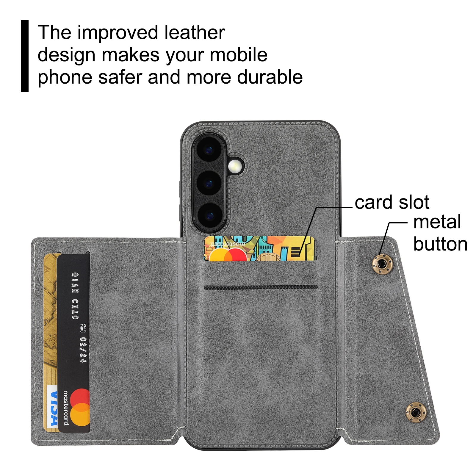 Card Holder Leather Case for Samsung Galaxy S23 S22 Ultra S21 S20 FE S10 S9 S8 Plus Note 20 10 9 Lite J4 J6 2018 Wallet Cover