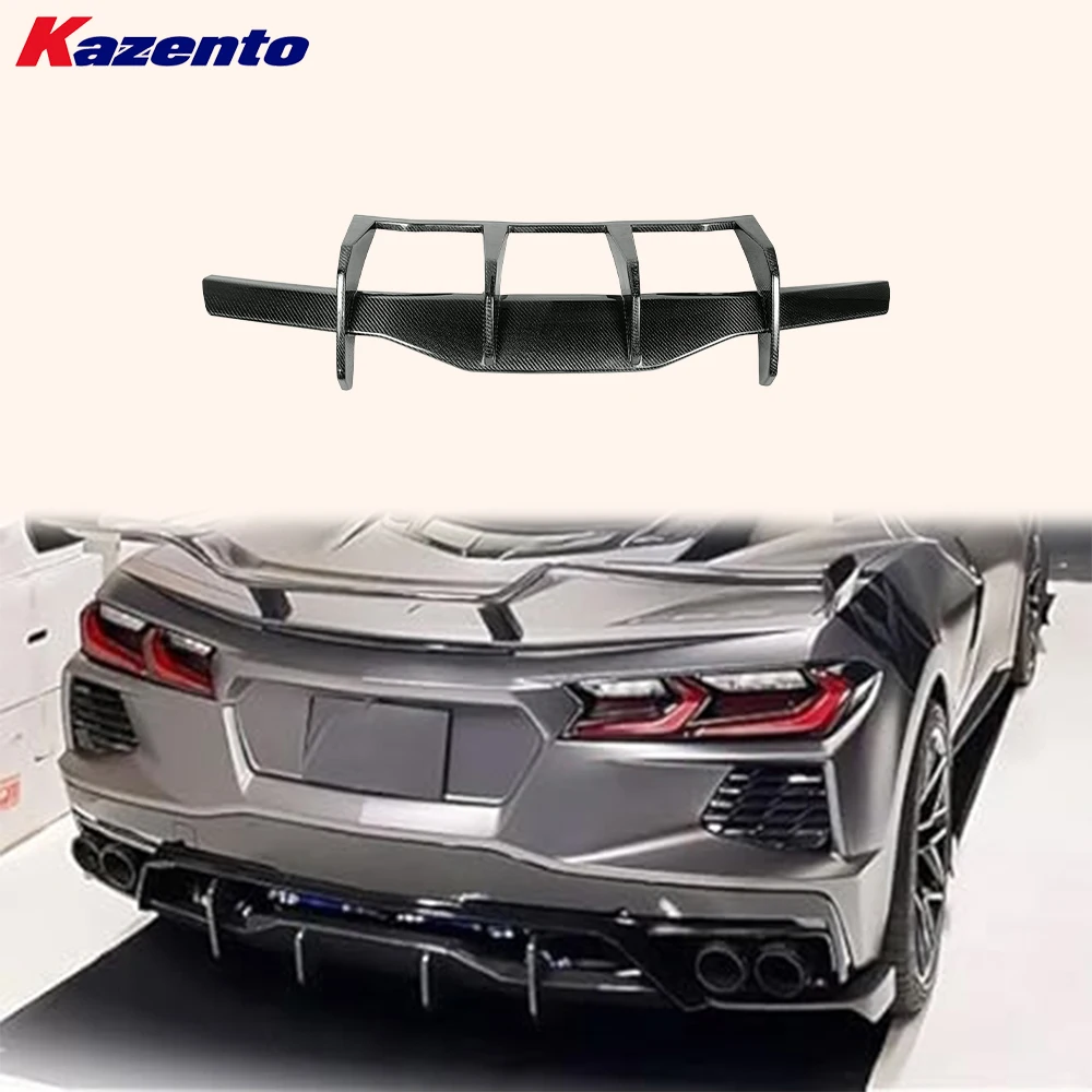

For Chevrolet Corvette C8 2020-2024 Carbon Fiber KZ Style Rear Bumper Diffuser Lip