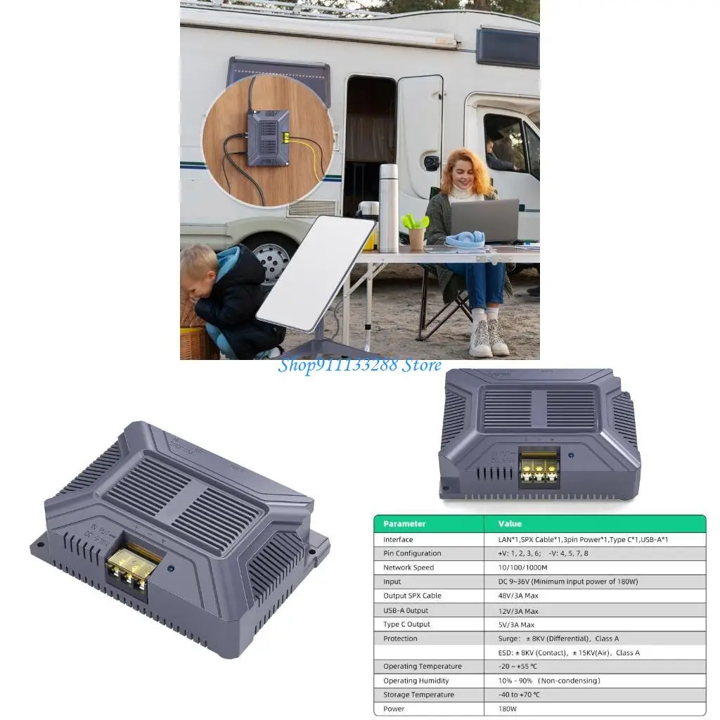 

G88D Professional POE инжектор 180W 12 В для спутниковых устройств инструмент меньше установки