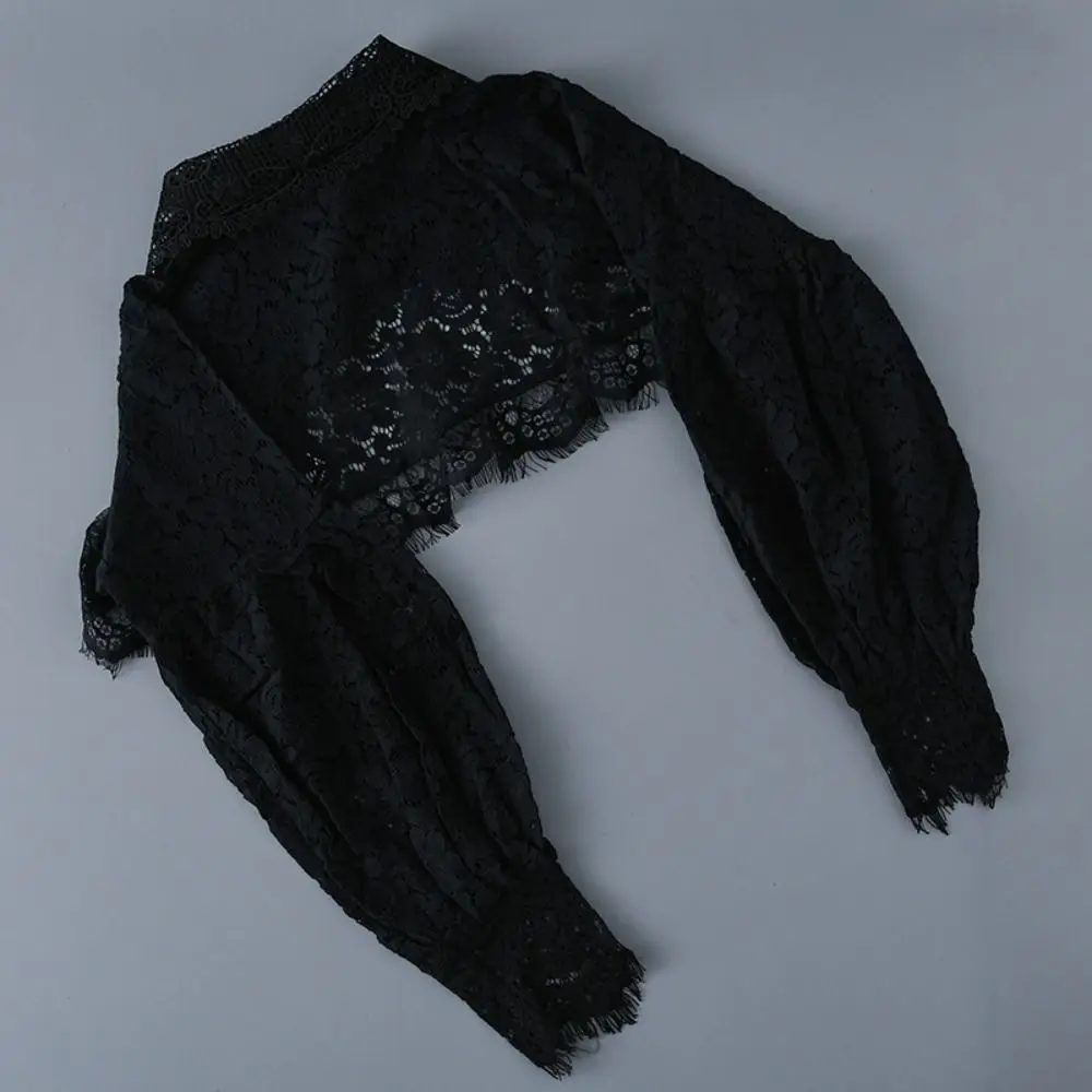 جميلة الدانتيل واقية من الشمس شال الشيفون الأزهار كاذبة طوق واقية من الشمس سترة فتاة