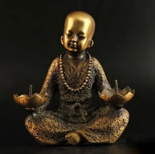 

Латунная статуэтка Будды-монаха для подсвечника, декор в стиле Дзен