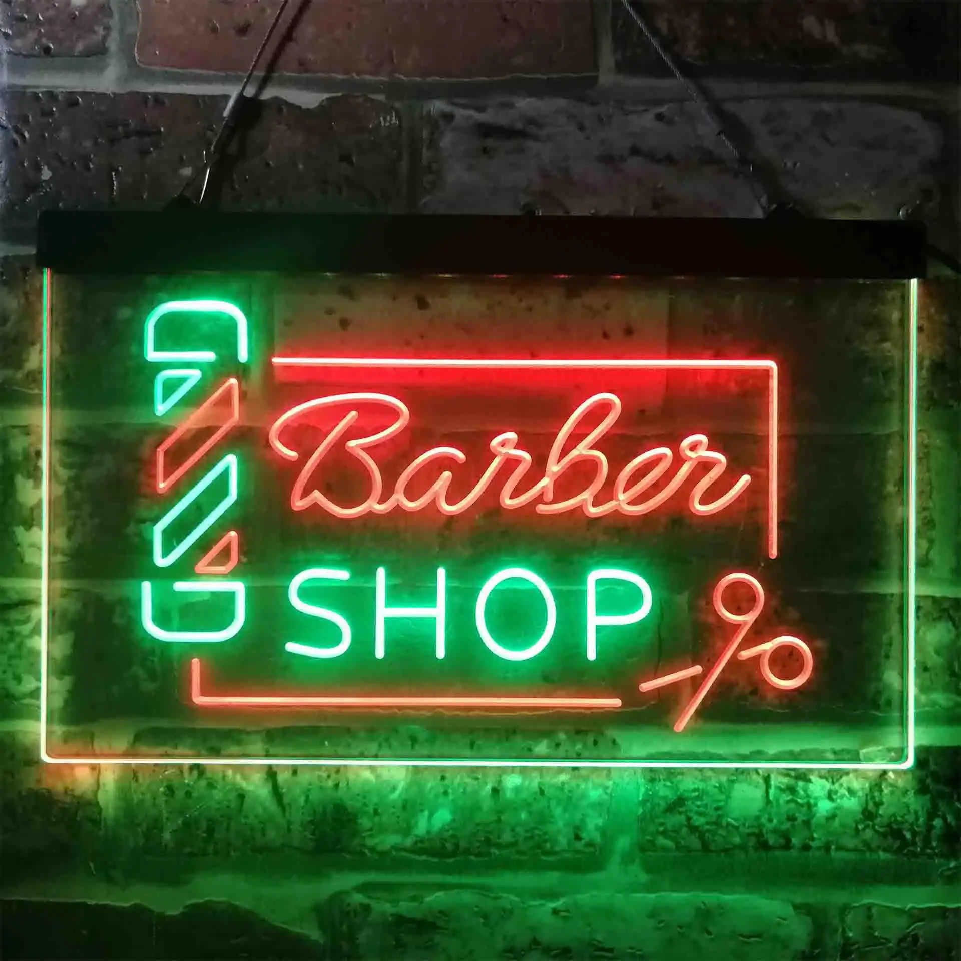 

Barber Shop. with Pole Scissors Dual Color Led Neon Sign st6-i3909