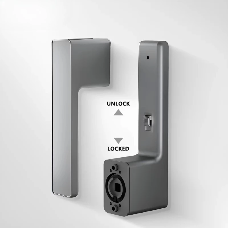 

Modern Silent Ecological Door Lock Handle Bedroom Magnetic Silent Door Handle Lock Zinc Alloy Black Wooden Door Handle