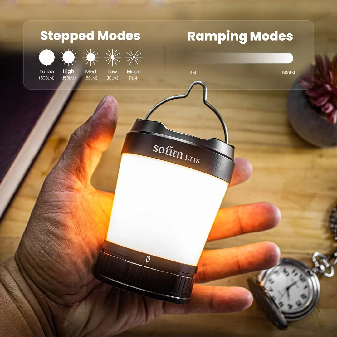 Sofirn LT1S Camping Light USB-C Rechargeable 21700 Lantern Powerful Torch 2700K to 5000K Power Indicator & Reverse Charge